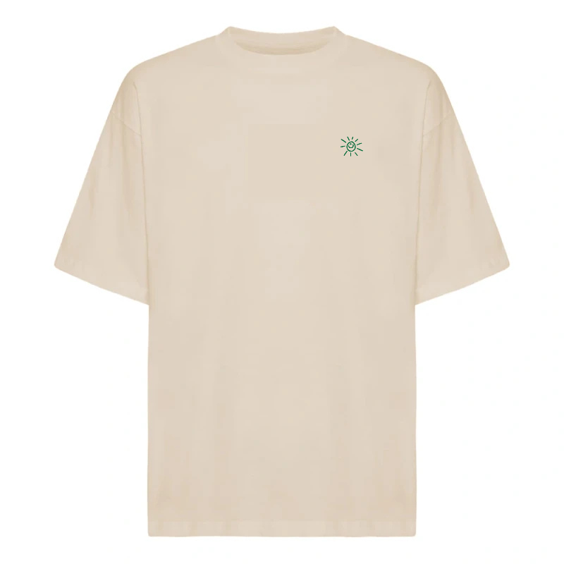 Beige Box Fit Tee