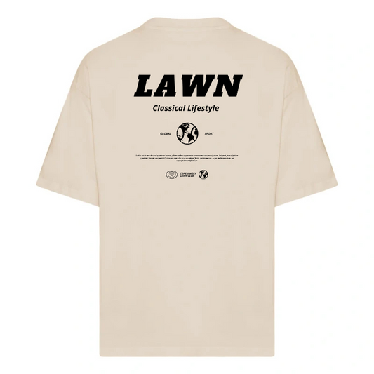 Beige Box Fit Tee