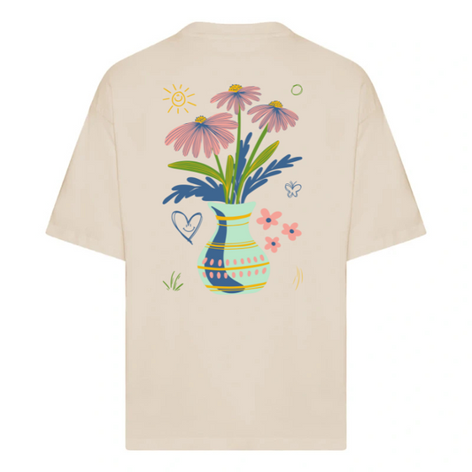Beige Box Fit Tee